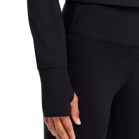 AQUA Cropped Full Zip Mock Neck Jacket Black S NWT - Picture 4 of 7